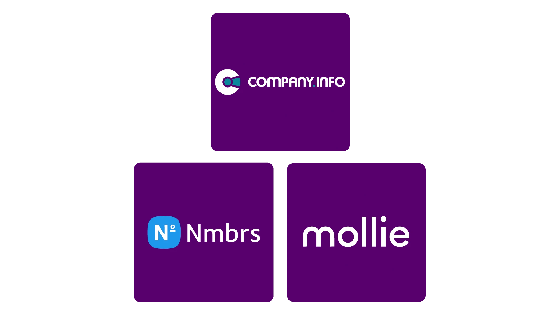 Softwareoplossingen waar wij mee koppelen zoals Mollie, Nmbrs